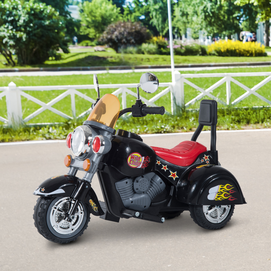 Kids Electric Ride-On Motorbike with Lights & Music 6 V– 3-Wheel Design (Ages 3–6)
