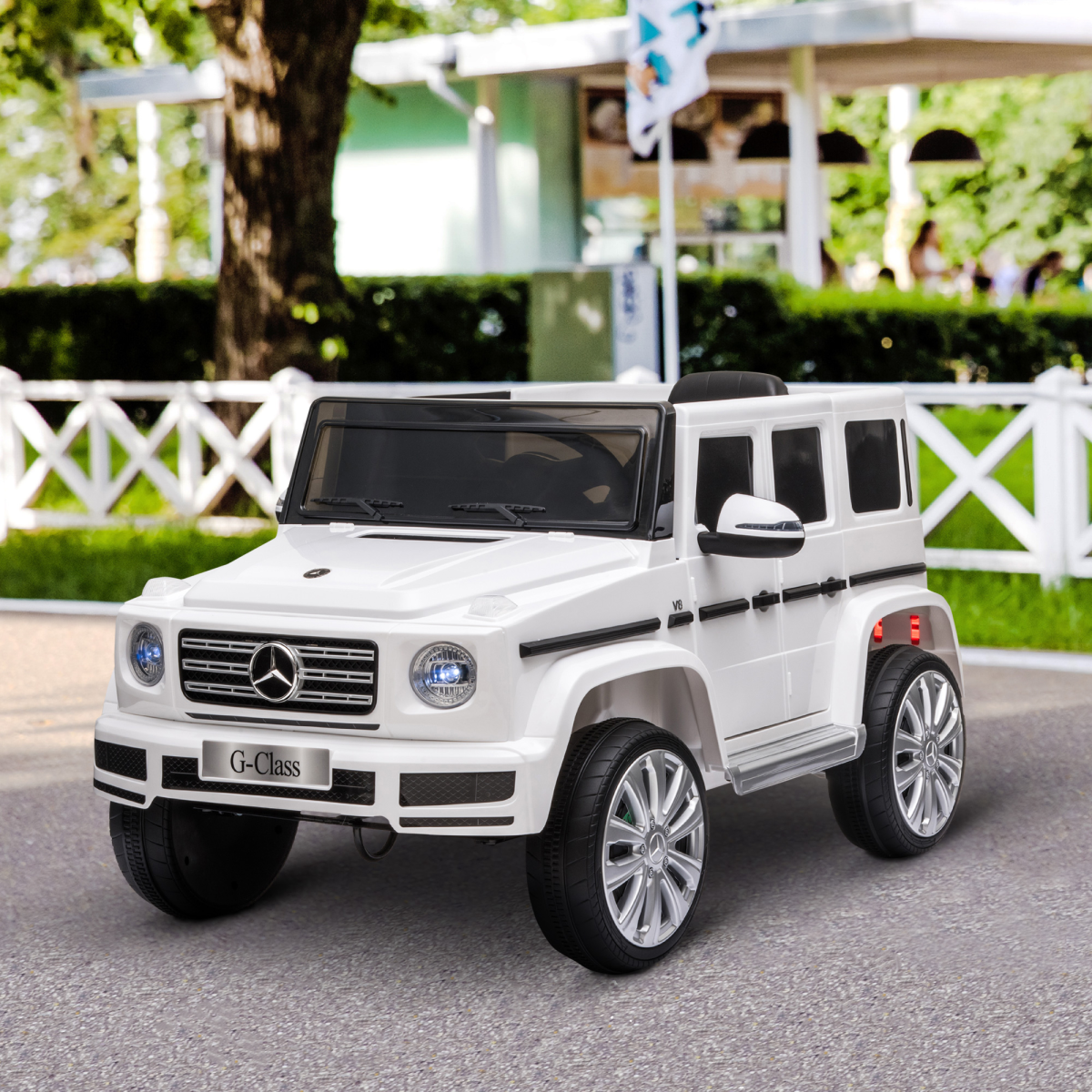 Mercedes Benz G500 12V Kids Electric Ride On Car Remote Control White