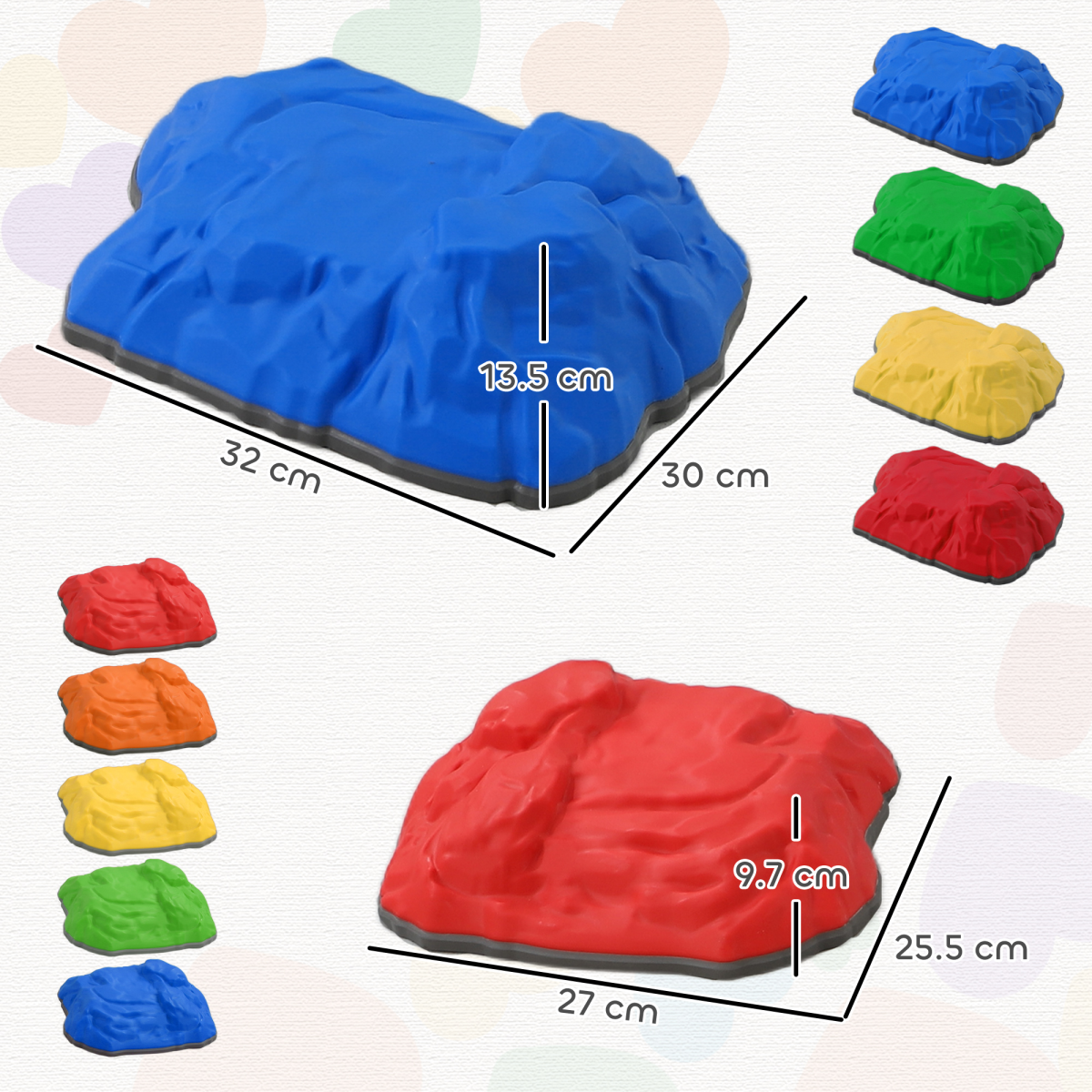 Kids Stepping Stone Balance Blocks – Set of 9