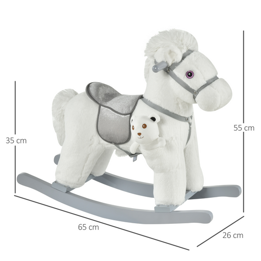 Classic Kids Rocking Horse with Sounds – Wooden Ride-On Toy for Toddlers