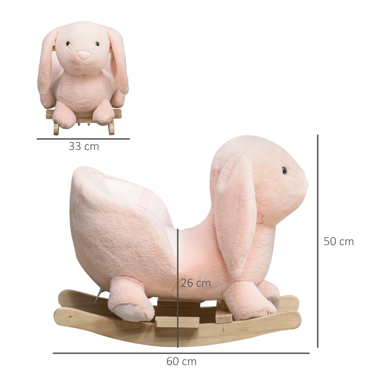 Plush Rabbit Rocking Toy with Sounds & Safety Features (Ages 18–36 Months)