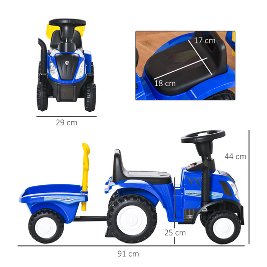 Kids Ride-On Stroller & Walker with Horn, Lights & Storage – Ages 12–36 Months