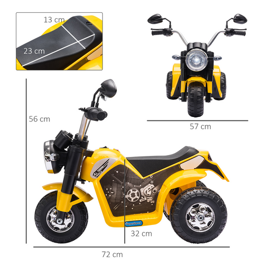 Kids Electric Ride-On Motorbike with Horn & Headlights – Ages 18–36 Months