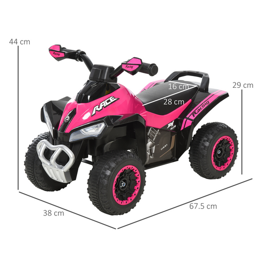 Kids Ride-On Balance Bike with Lights & Music – 4-Wheel Push Car (Ages 18–36 Months)