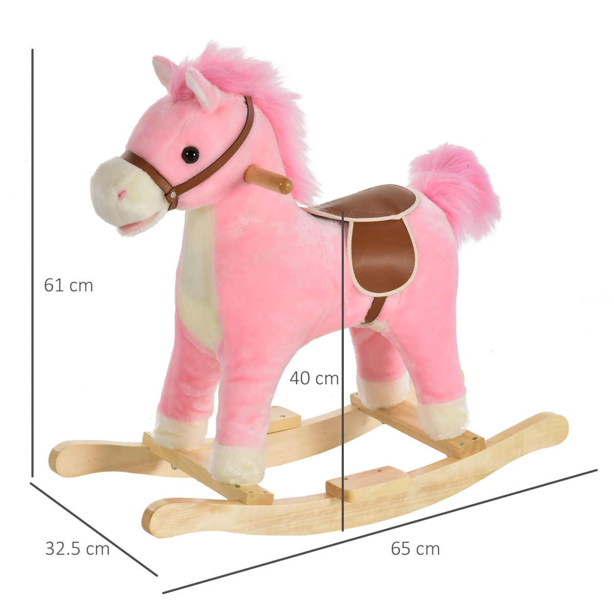 Kids Interactive Rocking Horse with Sounds & Moving Tail – Ages 3–6