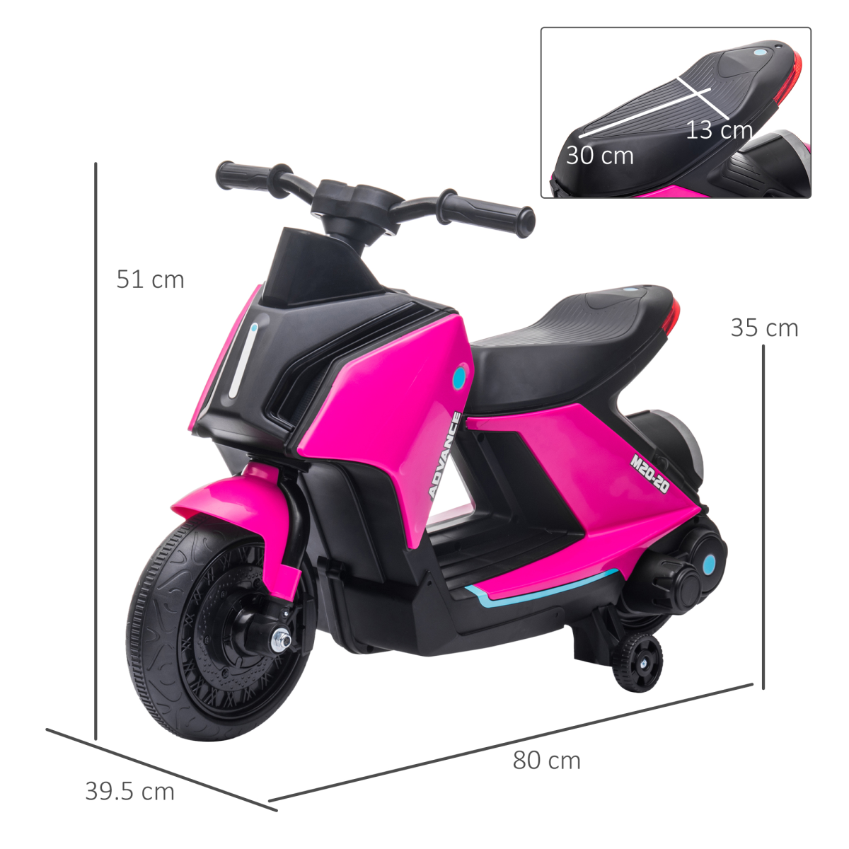 6V Kids Electric Pedal Motorcycle Ride-On