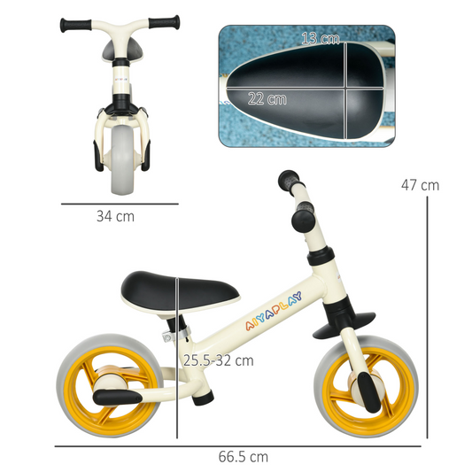 Kids Balance Bike with Adjustable Seat – Orange & Grey (Ages 18–48 Months)