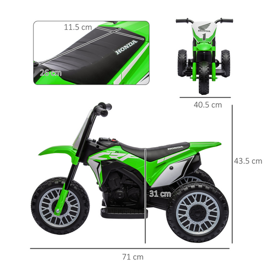 Honda CRF450RL Licensed Ride-On Motorcycle – Green/White/Black