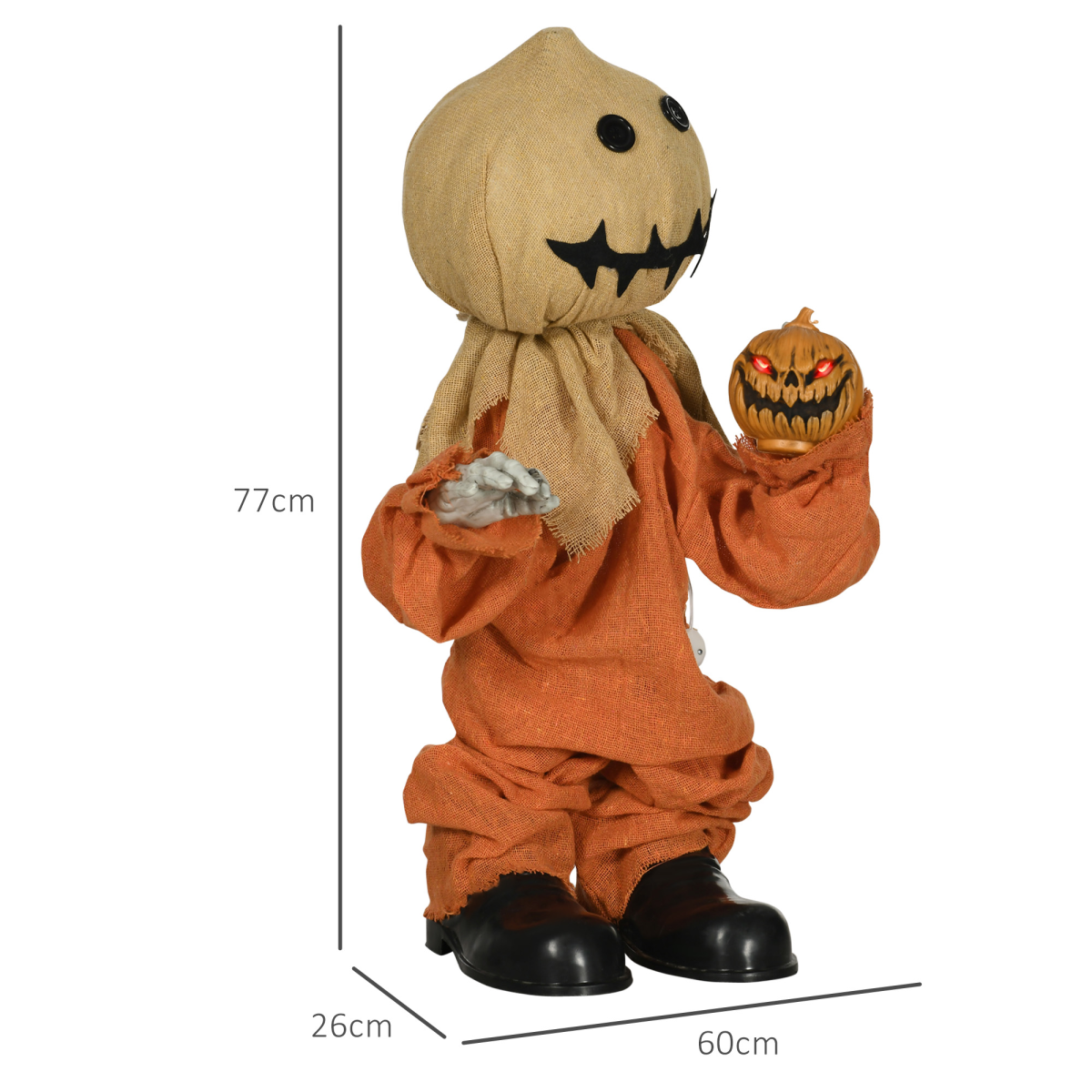 80cm Animated Halloween Decoration with Bending Arms, Lights & Sounds – Indoor/Outdoor