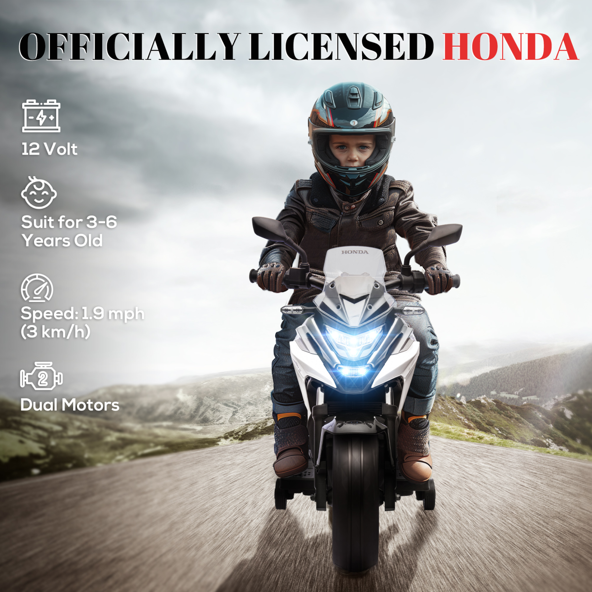 Honda Licensed Kids Ride-On Motorbike