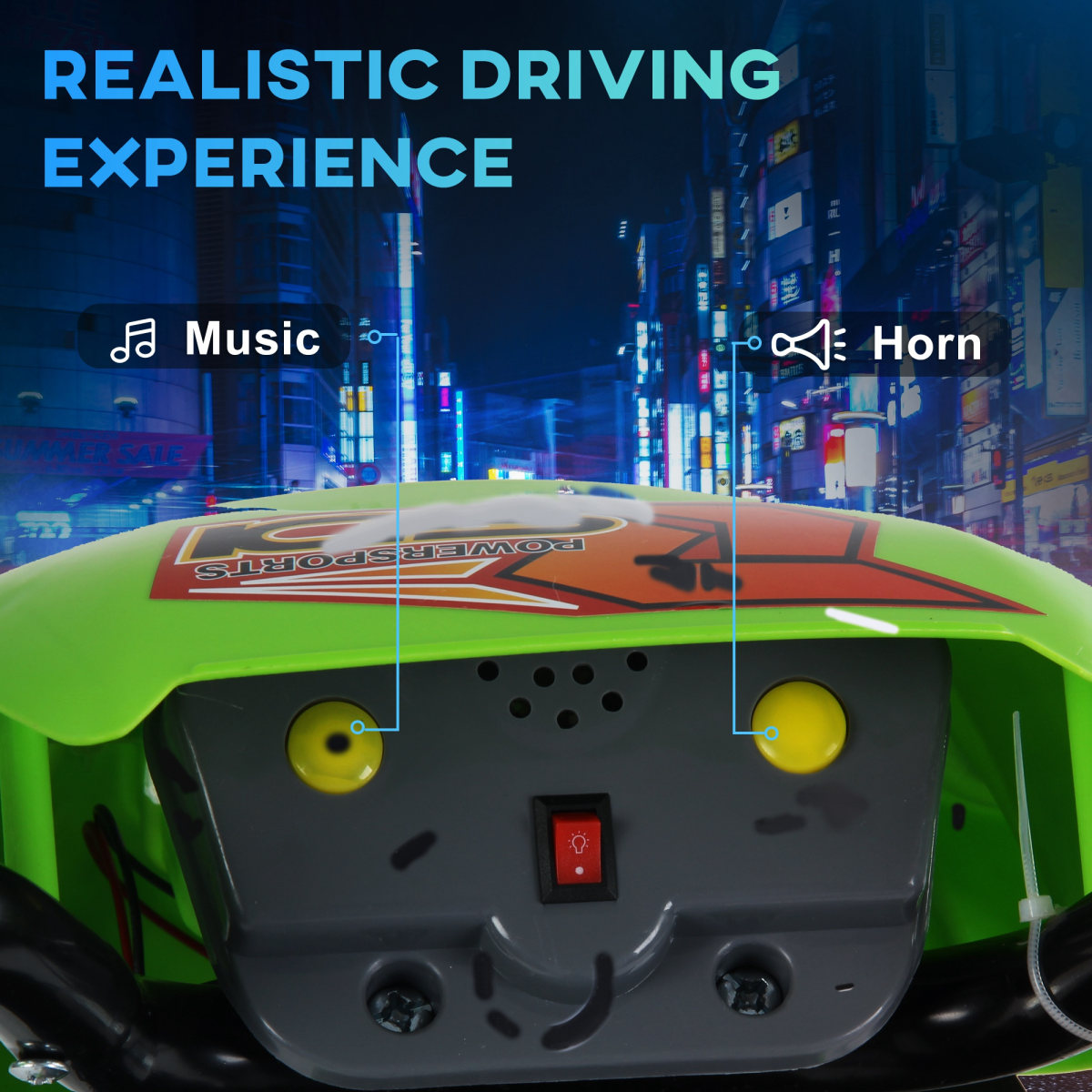 6V Kids Electric Motorbike Motorcycle Ride On for 3-6 Years Green