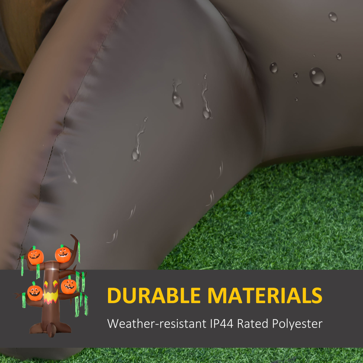 2.4m Inflatable Ghost Tree with Pumpkins & 6 LED Lights – Indoor/Outdoor Halloween Decoration