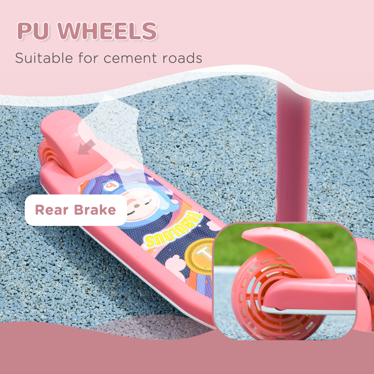 Kids LED Light-Up Scooter – Pink