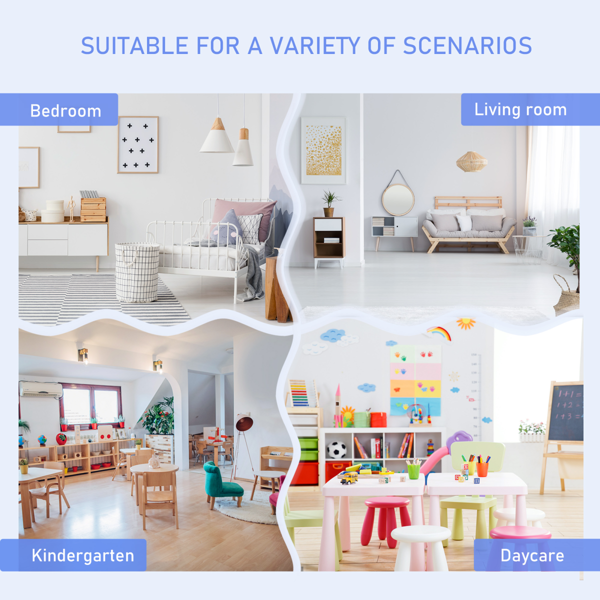 🪑 4-Piece Kids Wooden Table & Chair Set with Storage