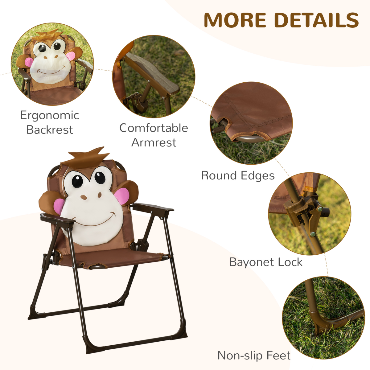 Kids Foldable Four-Piece Garden Set – Table, Chairs & Umbrella