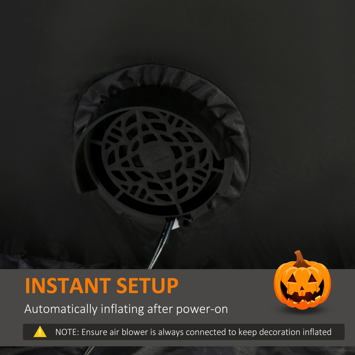 9FT Inflatable Halloween Pumpkin Ghost with Built-in LED Lights – Outdoor Decoration