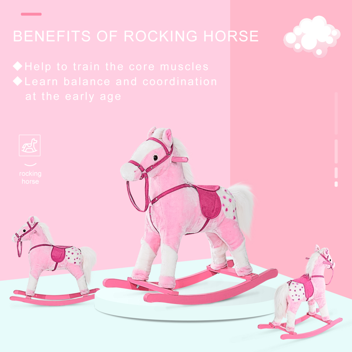 Plush Rocking Horse with Sounds