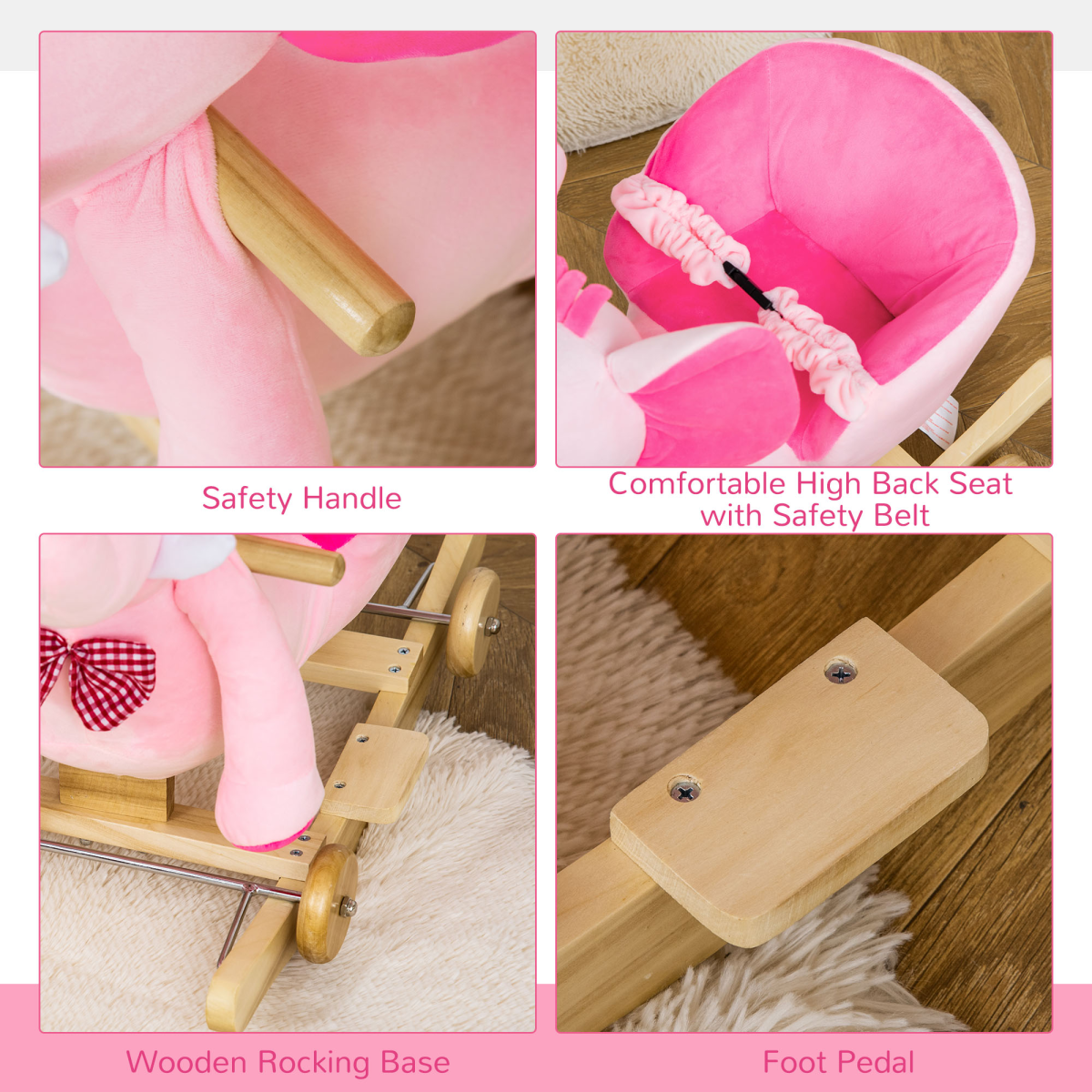 2-in-1 Kids Rocking Horse & Stroller – Elephant Design