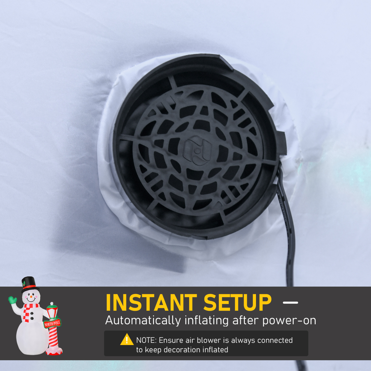 8ft Tall Christmas Inflatable Snowman Street Lamp Lighted Garden Lawn