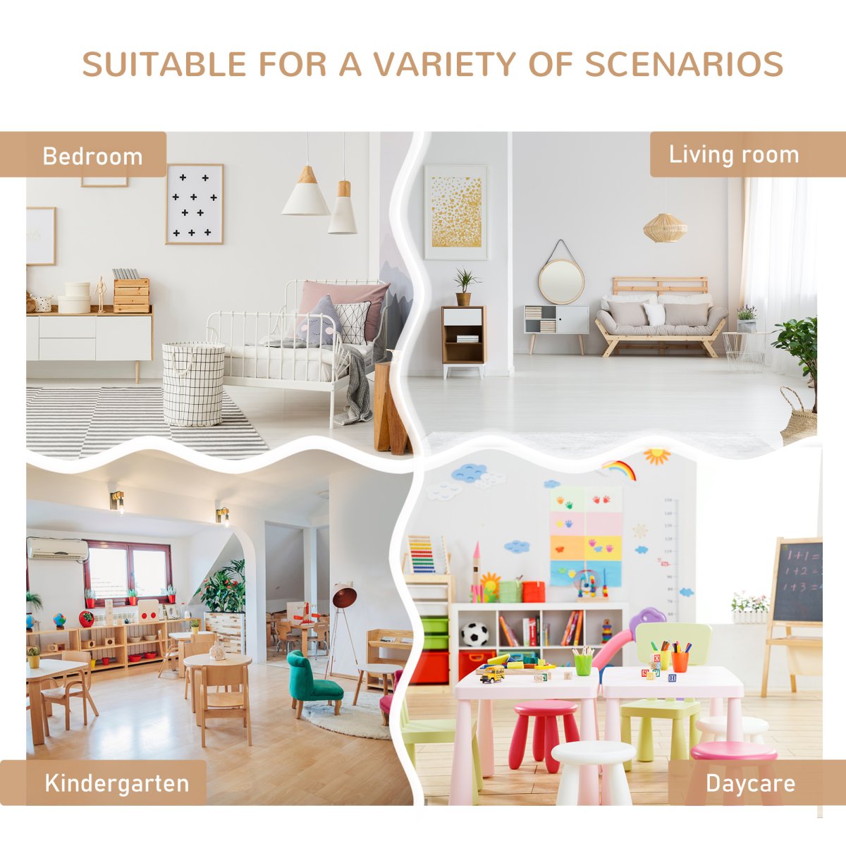 4-Piece Set Kids Wood Table Chair Bench Storage Function for 3 Years+ HOMCOM