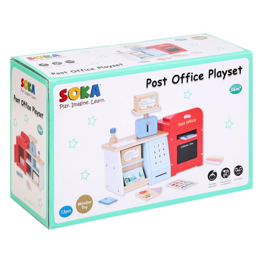 SOKA Post Office Play Set – 13-Piece Pretend Play Fun