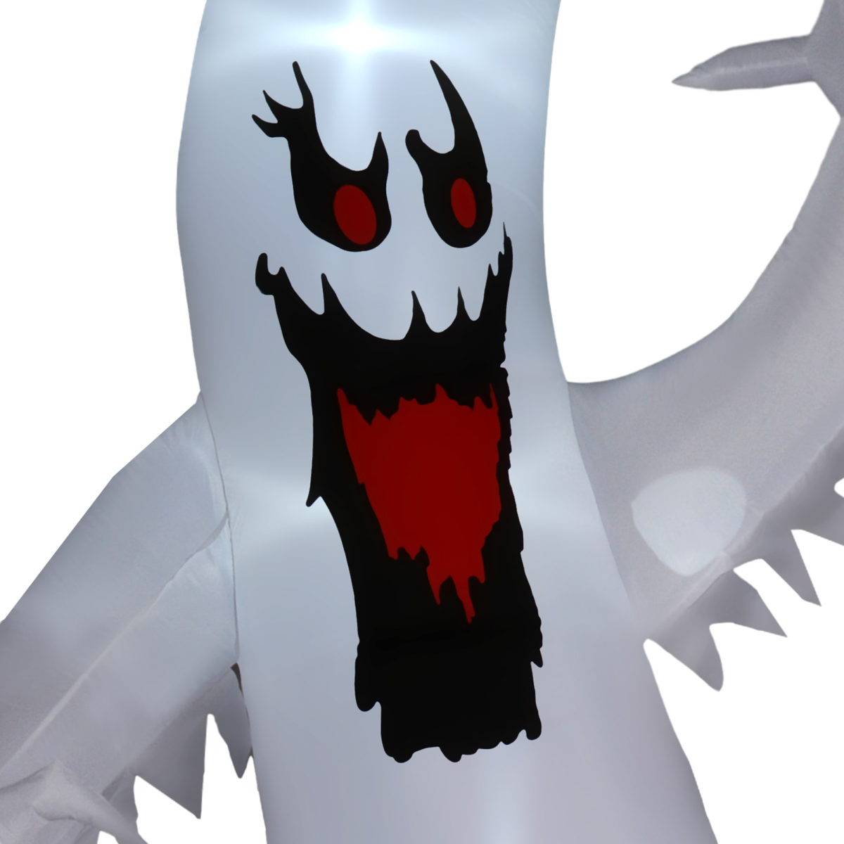 360cm Inflatable Spooky White Ghost with LED & Flame Light – Outdoor Halloween Decoration
