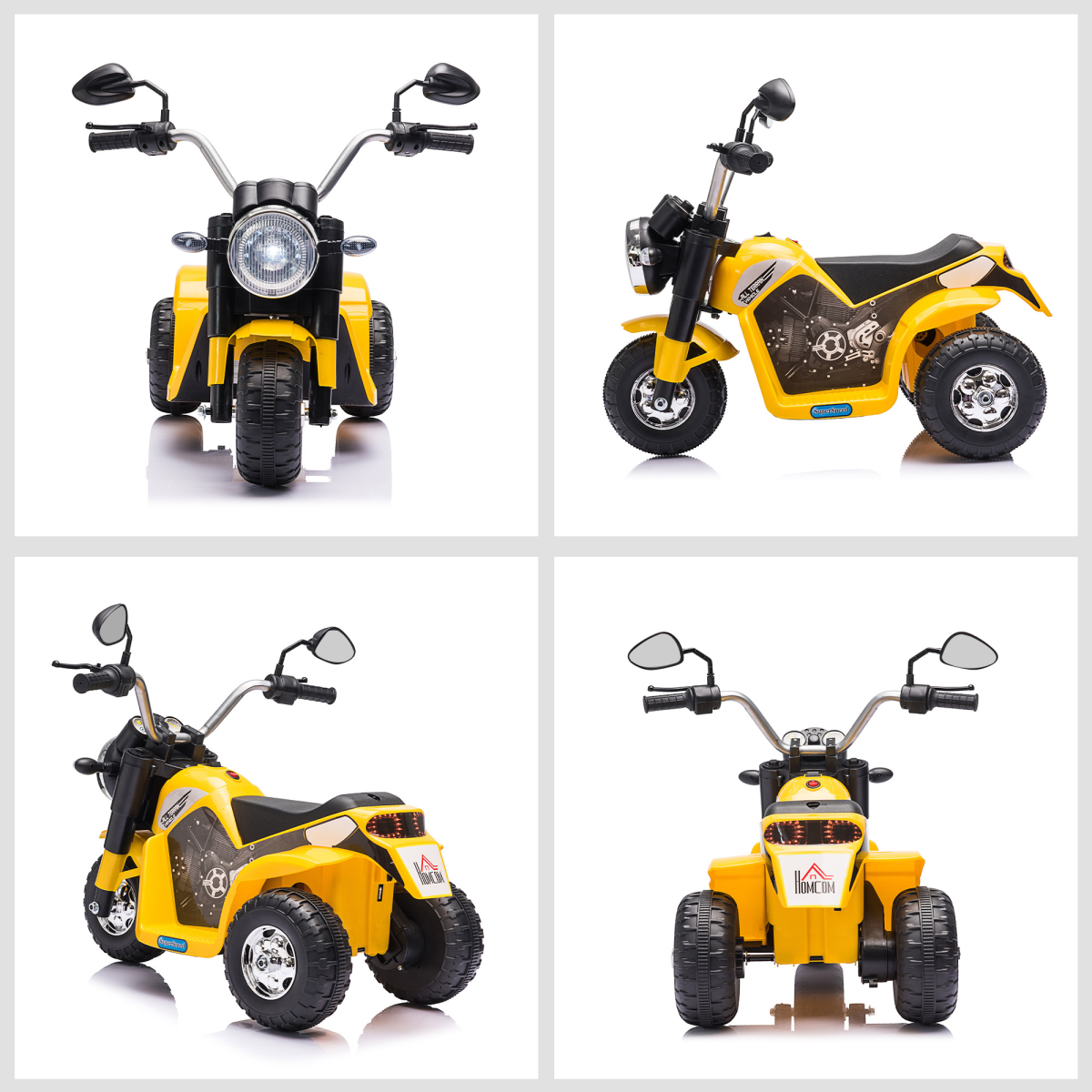 Kids Electric Ride-On Motorbike with Horn & Headlights – Ages 18–36 Months