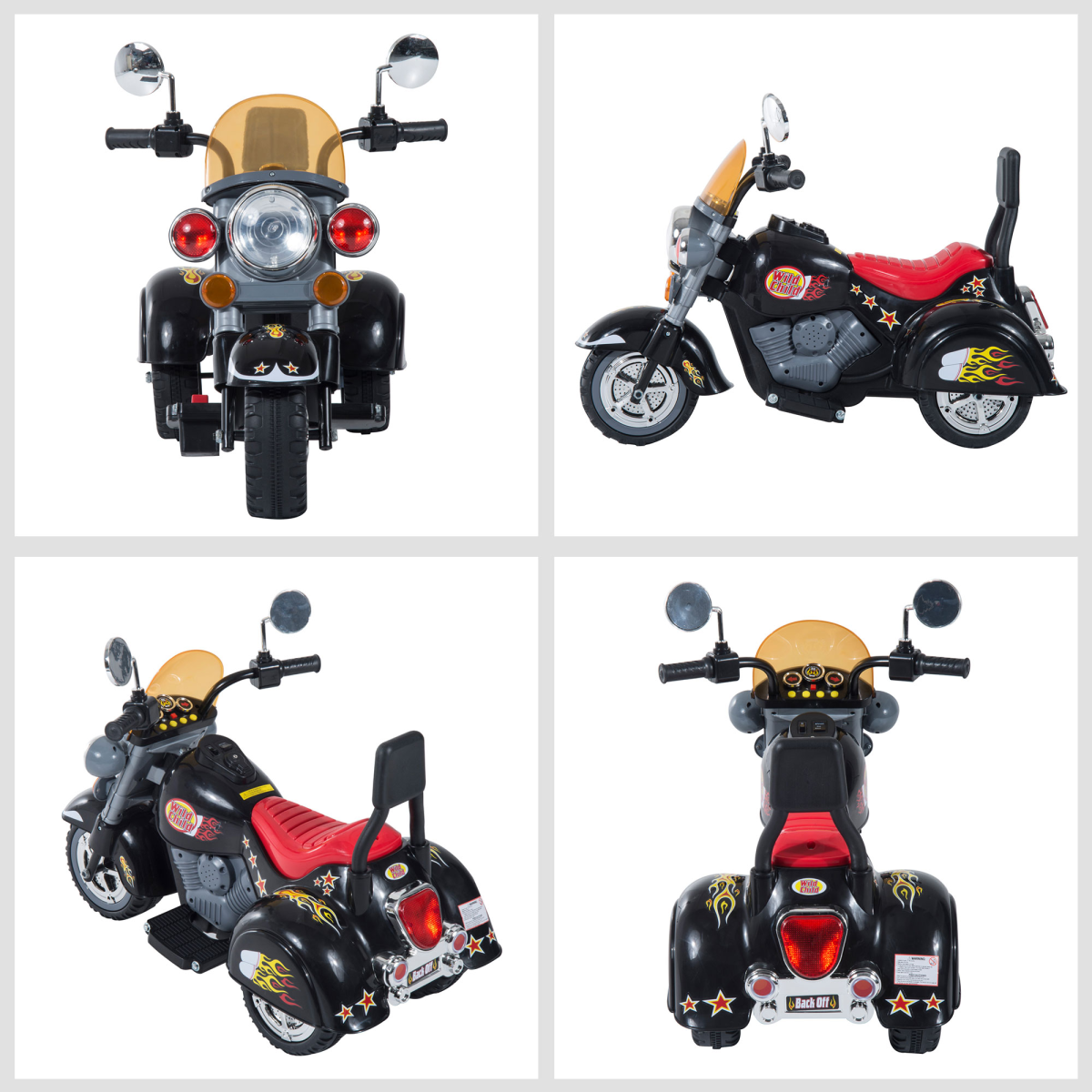 Kids Electric Ride-On Motorbike with Lights & Music 6 V– 3-Wheel Design (Ages 3–6)
