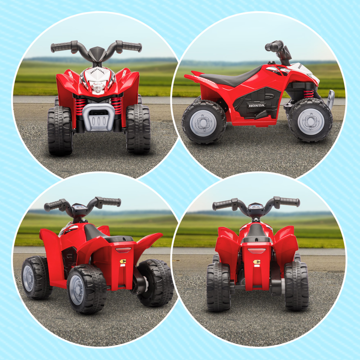 Kids Electric Ride-On Quad Bike – Red (6V)
