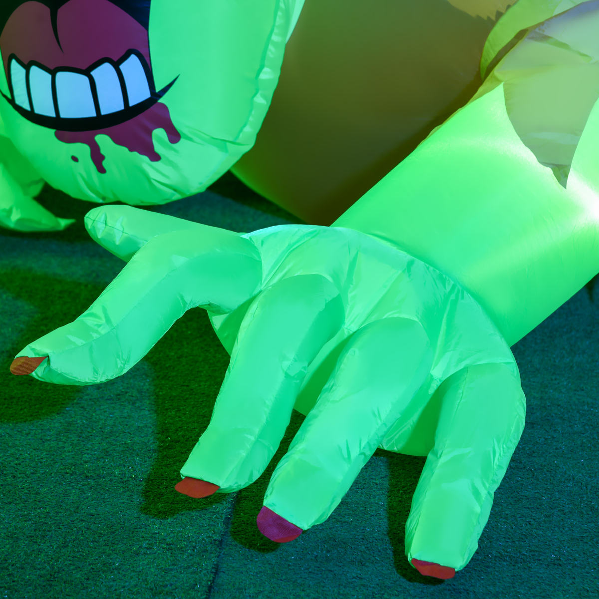 1.5m Inflatable Corpse Ghost Climbing from Tombstone with LED Lights – Outdoor Halloween Decoration