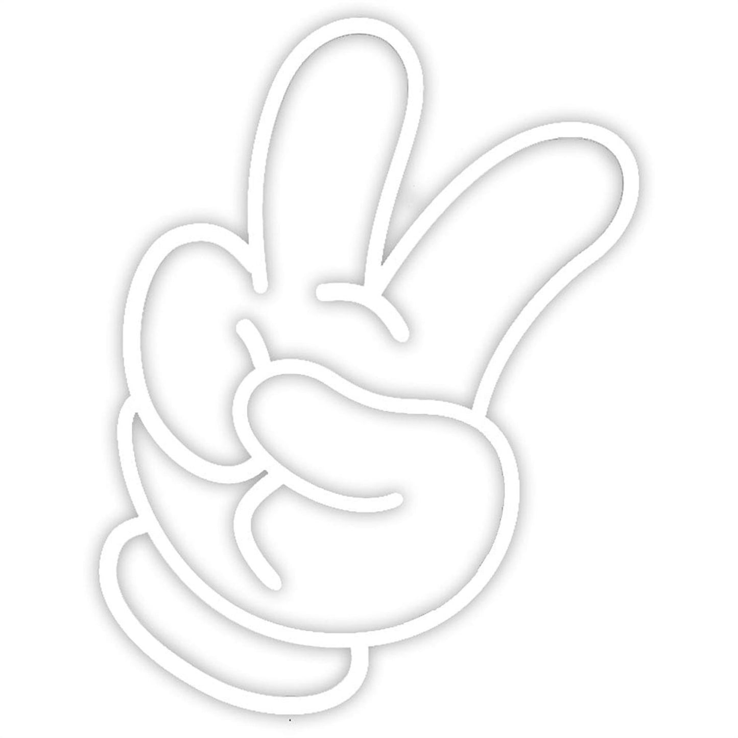 Disney Mickey/Minnie Glove Peace Sign Neon Sign by Yellowpop – Licensed Wall Light