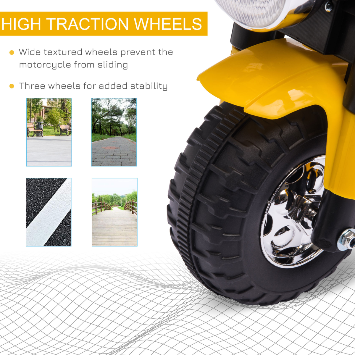 Kids Electric Ride-On Motorbike with Horn & Headlights – Ages 18–36 Months
