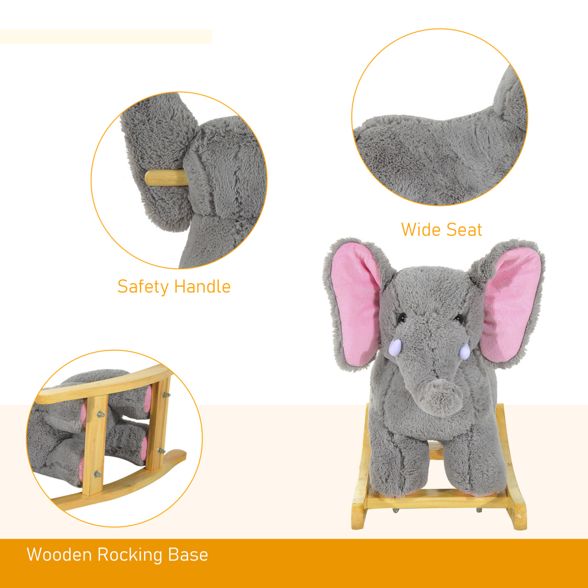 Musical Elephant Rocking Toy – Soft, Safe & Full of Songs