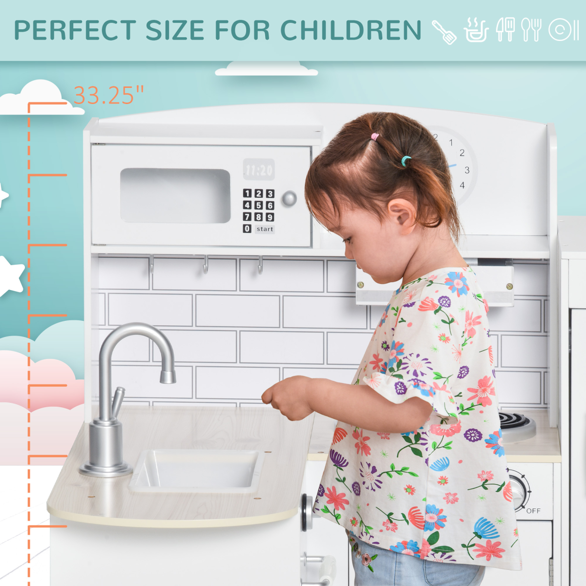 14-Piece Kids’ Pretend Play Kitchen Set.