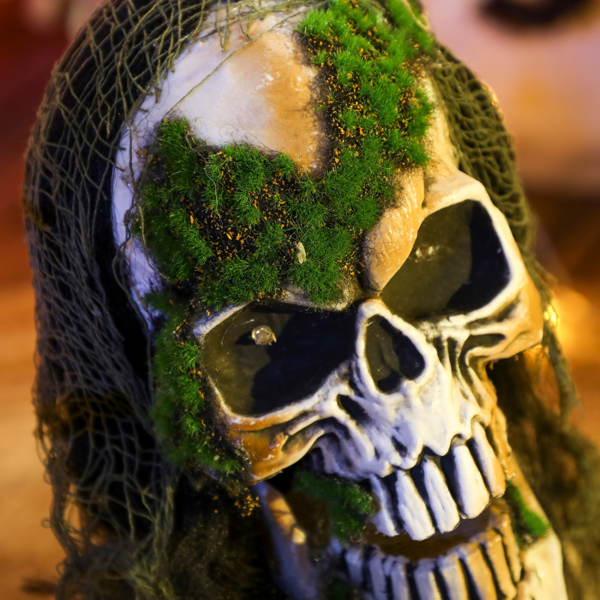 Halloween Half-Body Skeleton Decoration with Sound & Light Effects