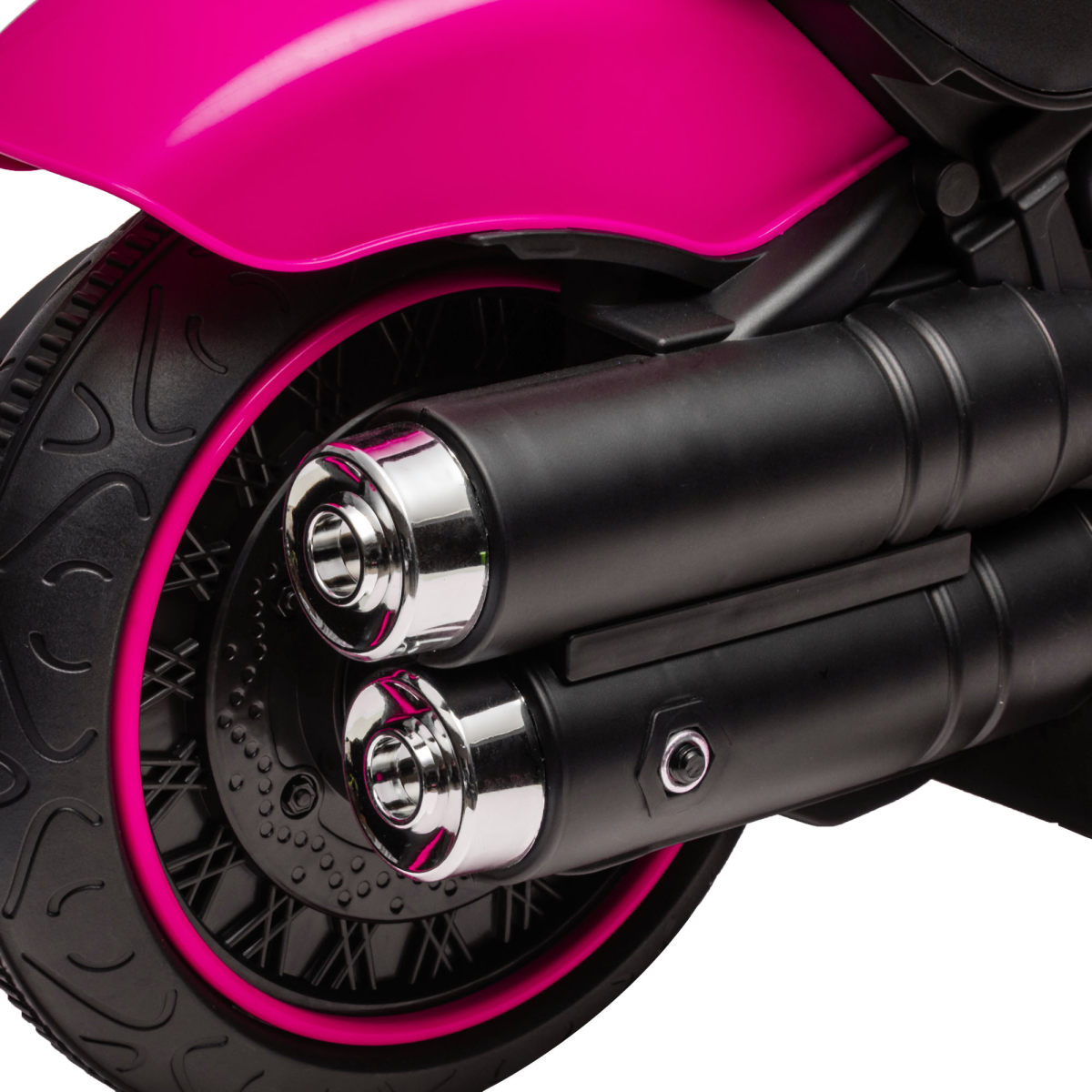 Kids Electric Ride-On Bike – Pink & Black (6V)