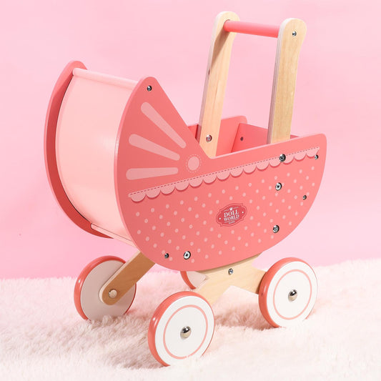 Pink Doll World Pram