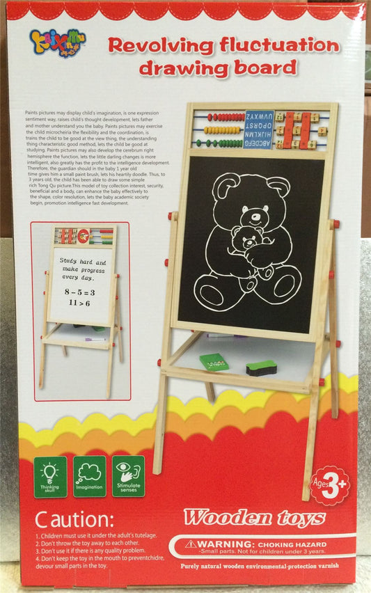 2-in-1 Kids Standing Easel – Chalkboard & Whiteboard
