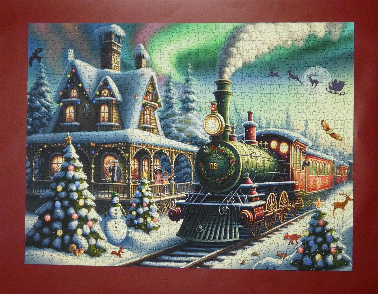 The Christmas Train 1000 Piece Jigsaw Puzzle - Festive Holiday Scene by All Jigsaw Puzzles