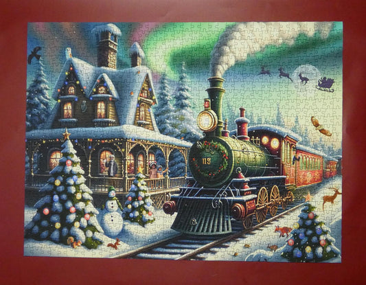 The Christmas Train 1000 Piece Jigsaw Puzzle - Festive Holiday Scene by All Jigsaw Puzzles