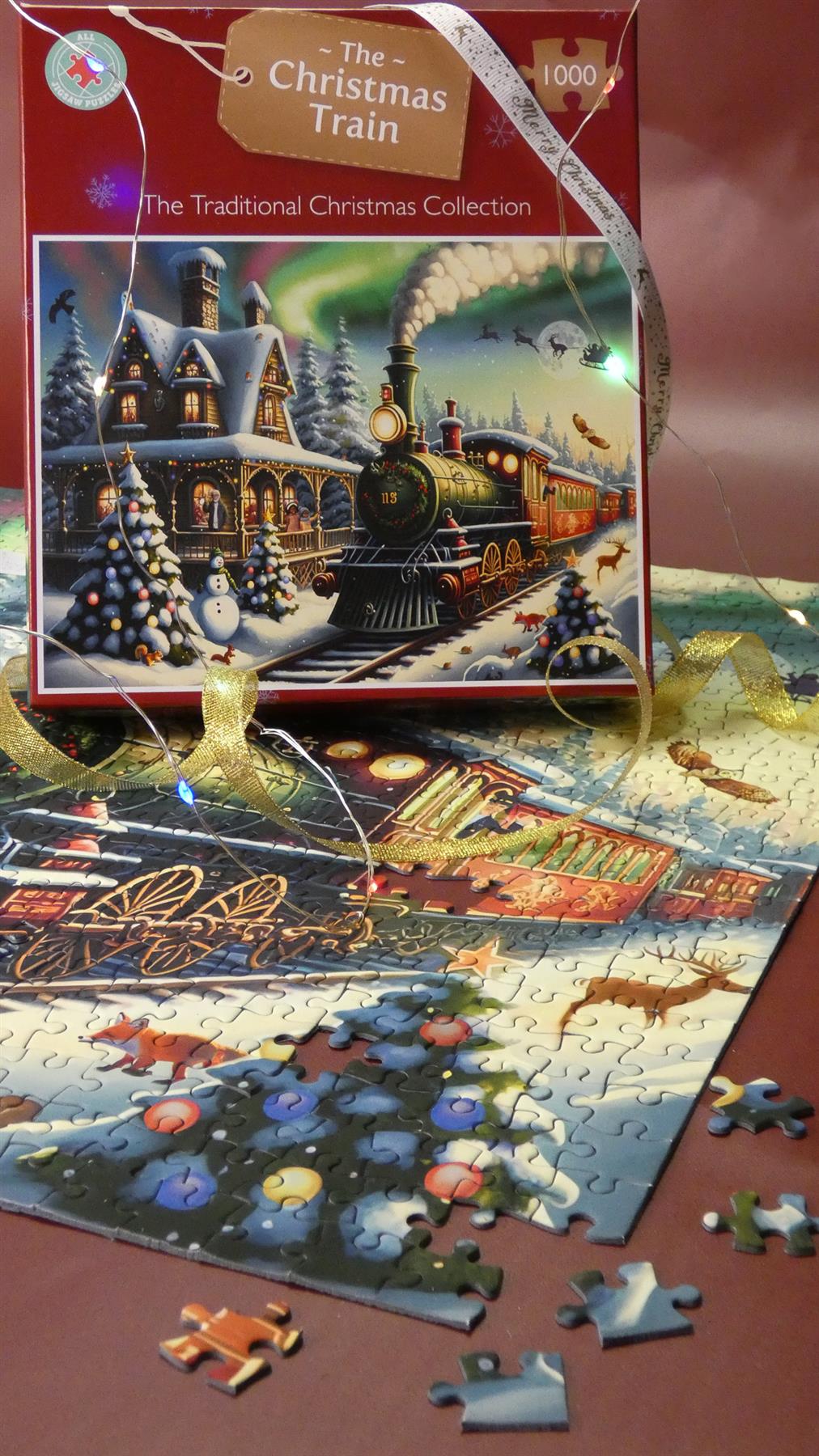 The Christmas Train 1000 Piece Jigsaw Puzzle - Festive Holiday Scene by All Jigsaw Puzzles