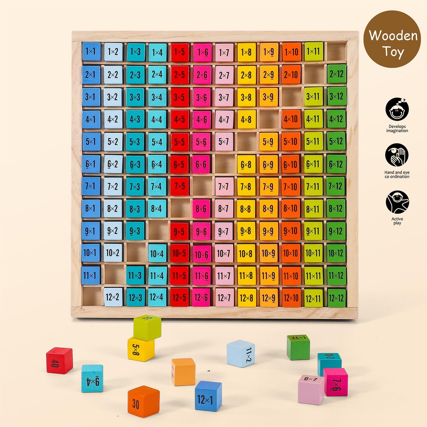 SOKA Wooden Times Table Learning Blocks