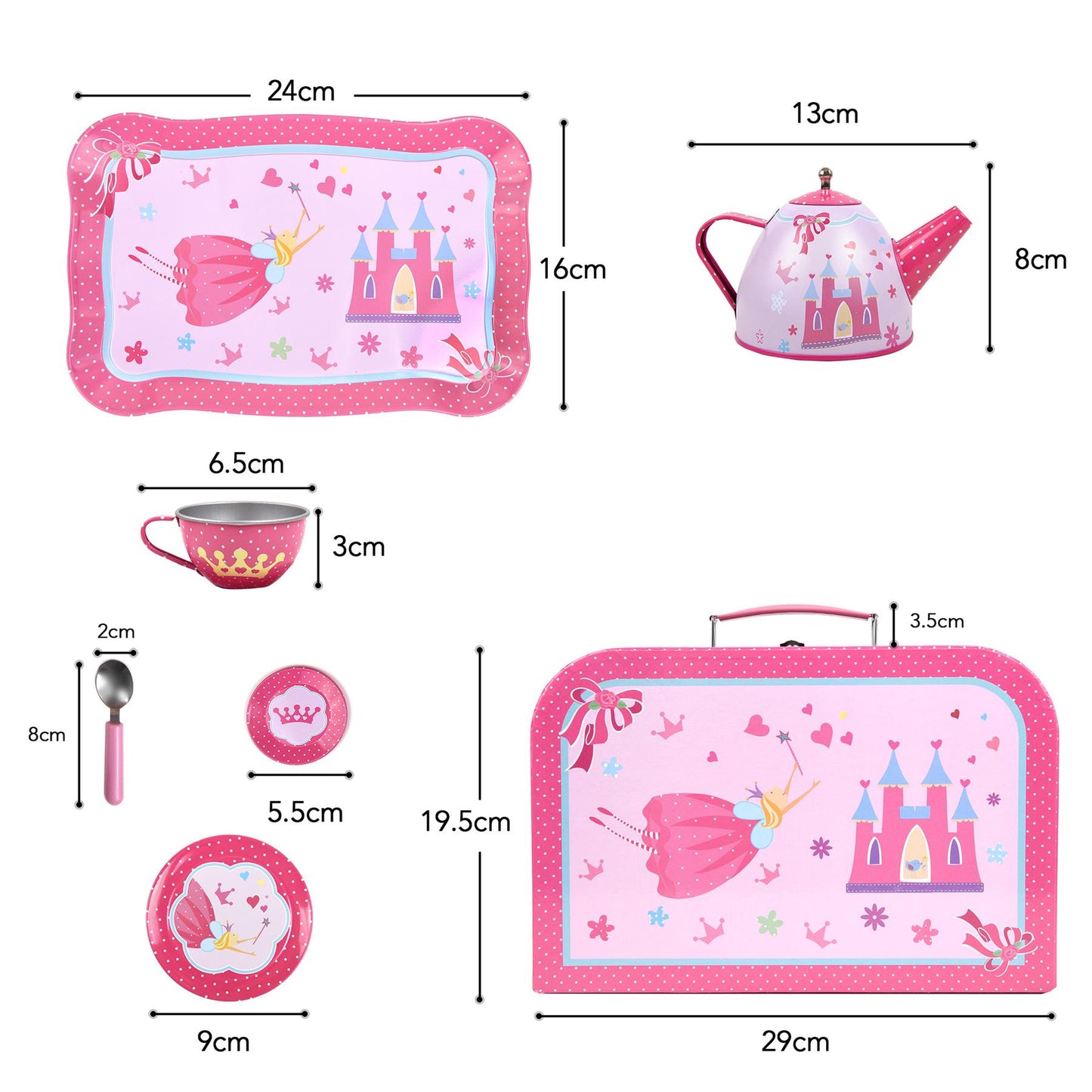Kids’ Tea Set with Carry Case – Pretend Play Picnic & Tea Party