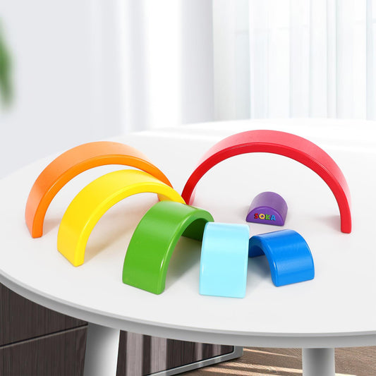 SOKA Wooden Rainbow Stacker – Fun, Creative & Educational Toy