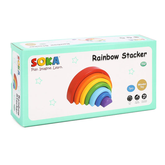 SOKA Wooden Rainbow Stacker – Fun, Creative & Educational Toy