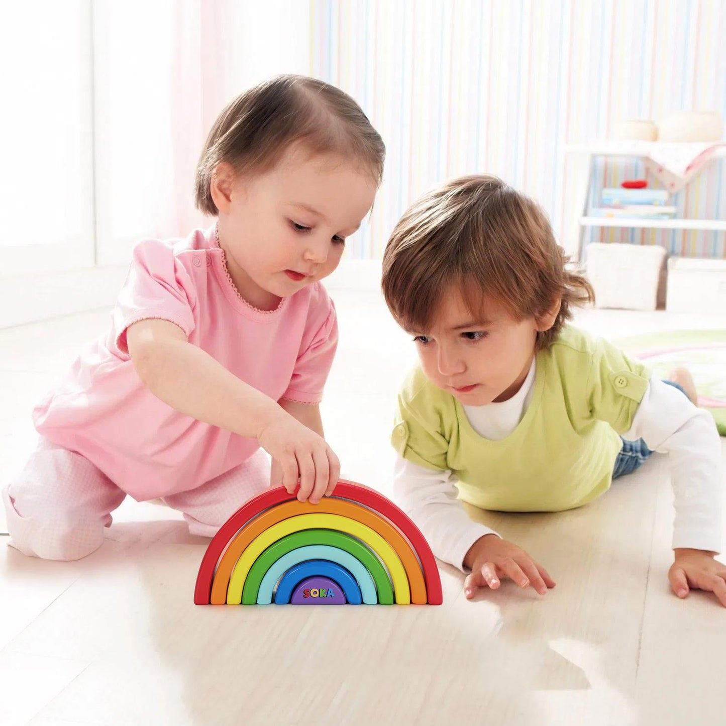 SOKA Wooden Rainbow Stacker – Fun, Creative & Educational Toy