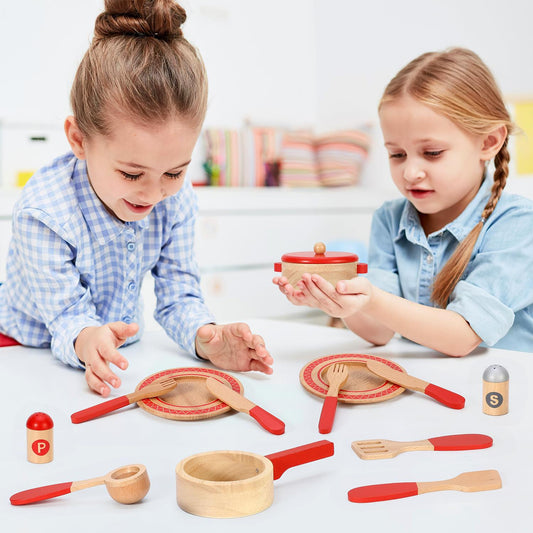 Kids’ Wooden Cooking Play Set – Master Chef Role Play