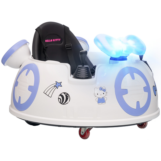 Official Hello Kitty 6V Kids’ Electric Bumper Car – White & Purple