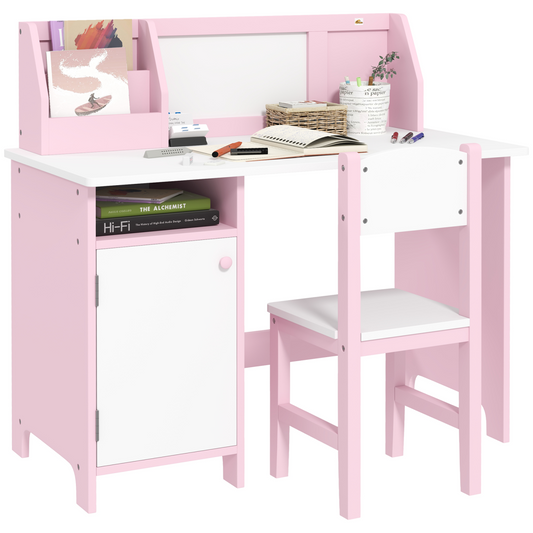 Kids Desk & Chair Set with Whiteboard – 2-Piece Study & Play Furniture