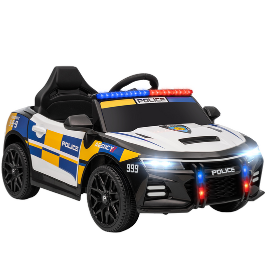 Kids Electric Ride-On Police Car with Remote Control, Lights & Music (Ages 3–5)